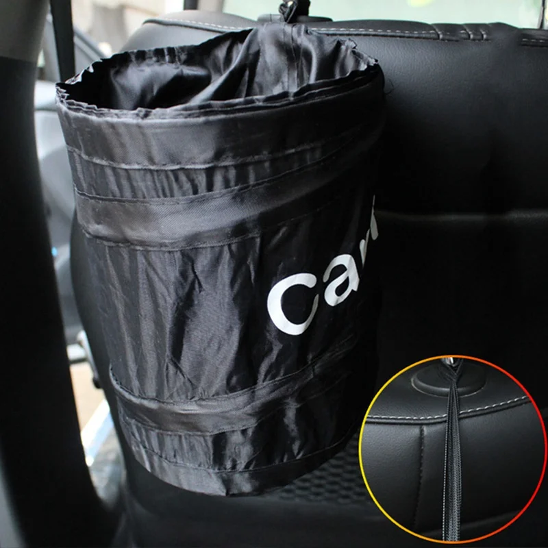 Портативный автомобильный внутренний складной герметичный пылезащитный хранилище ведер ведро мусорный контейнер сумка черный Универсальный дорожный автомобильный мусорный ящик