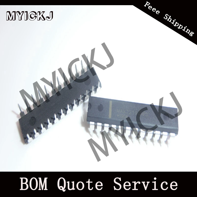 

5pcs MAX7219CNG DRIVER LED DISPLAY 8DGT 24DIP IC CHIP
