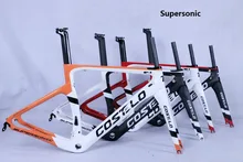 Costelo supersónico carretera bicicleta de fibra de carbono tenedor abrazadera tija de carbono road bicicleta eje Bici velo