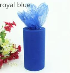 15 см X 22 м тюль рулон юбка-пачка на праздник свадебное украшение ребенка душ органза ремесла Casamento День Рождения украшения дети - Цвет: royal blue