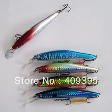 5 шт. 11,5 см/14 г жесткая рыболовная приманка большого размера Minnow смешанные 5 цветов прочный рыболовный крючок