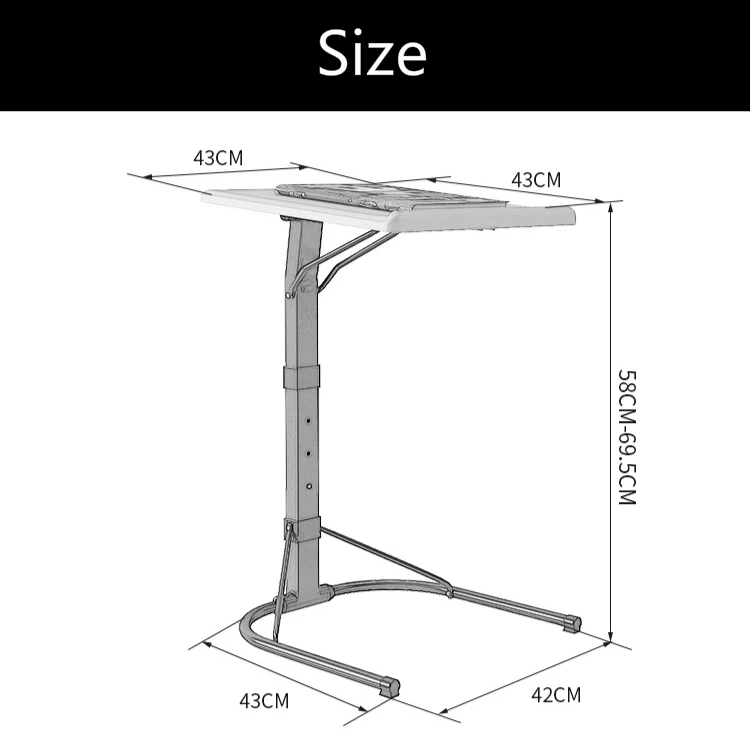 Поднятый складной столик для ноутбука простой стиль Кровать Подставка Наклоняемый портативный письменный стол подвижный Универсальный