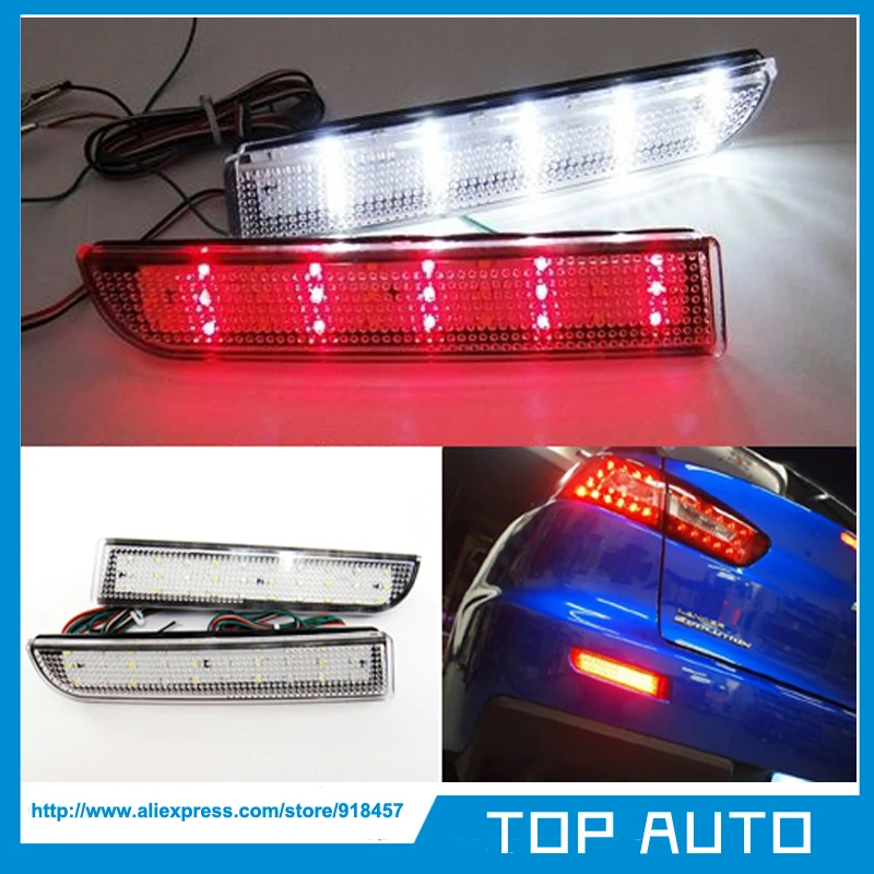 LY016 3 Clear Lens LED Rear Bumper Reflector Tail Brake Light for