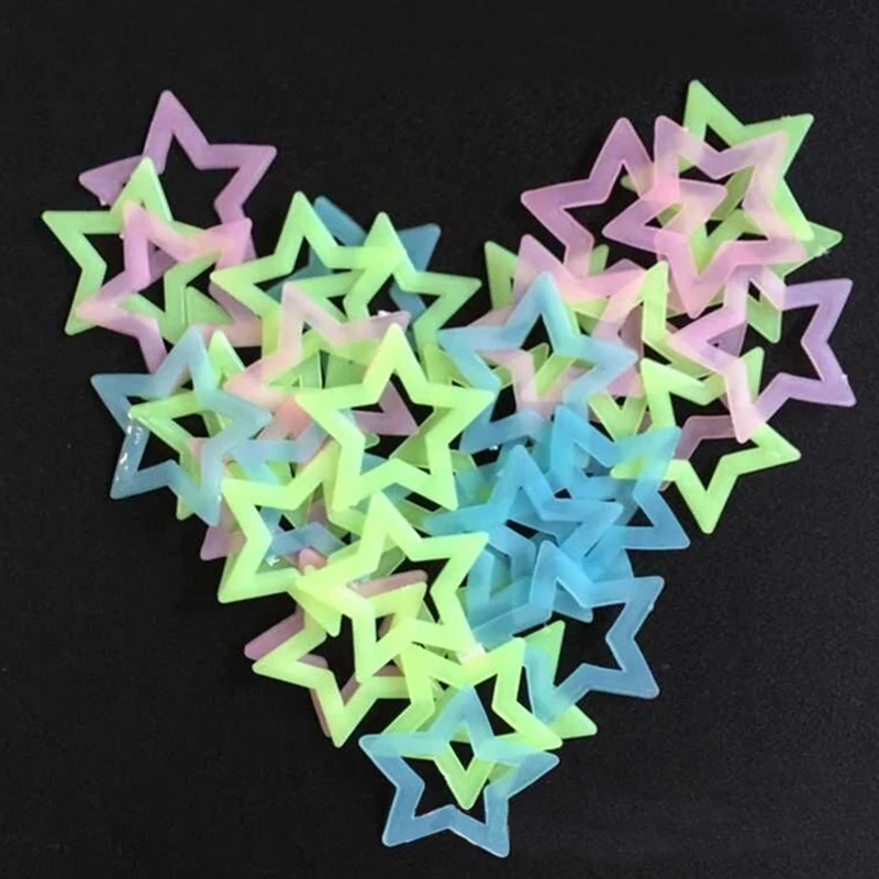 

40PC mix Star Glow Wall Stickers Star Luminous luminous glow 3d sticker Kids Bedroom Fluorescent Glow In The Dark WS005