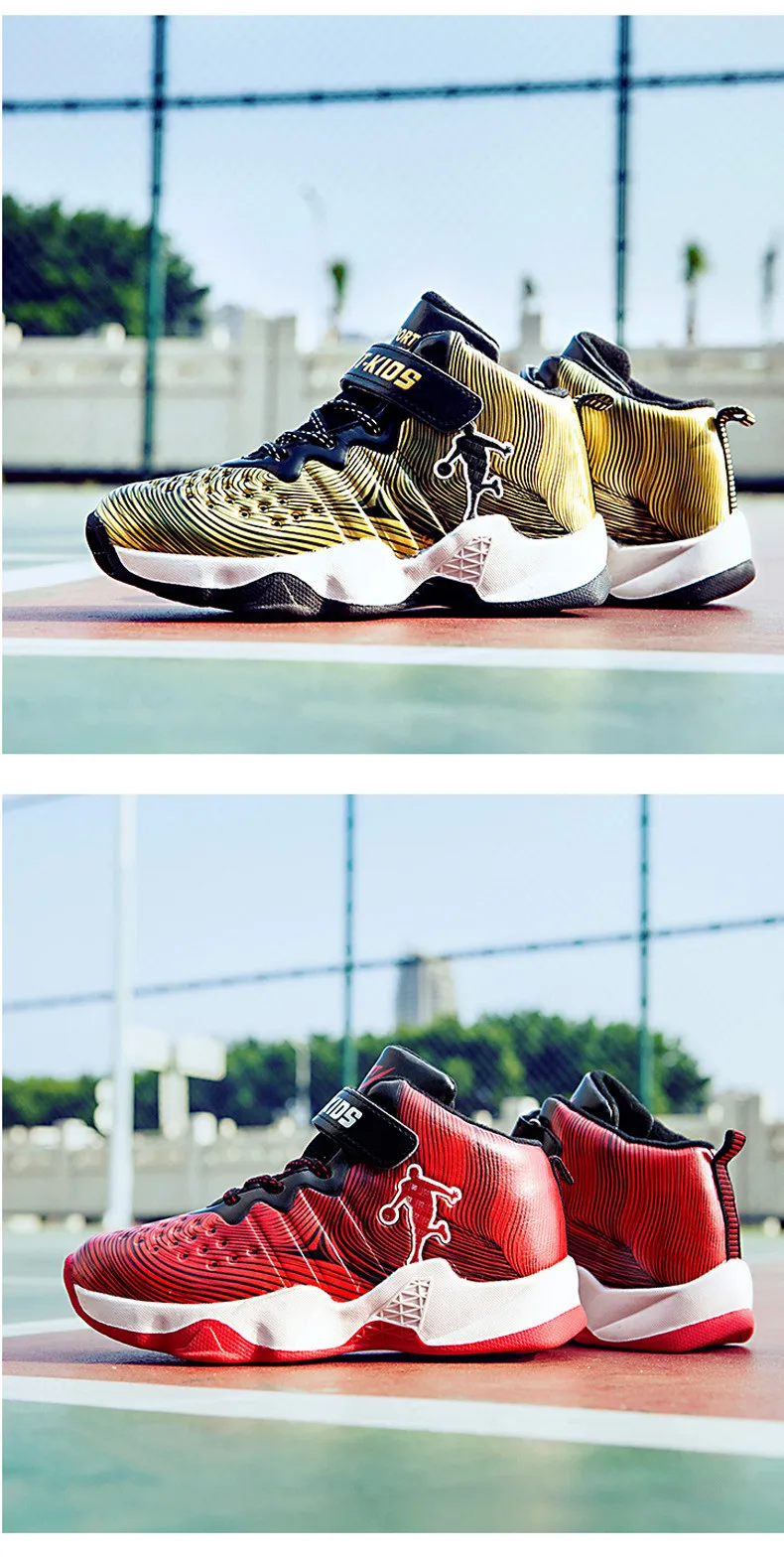 2019 New Sneakers Kids Basketball Shoes for Boys Sport Shoes Non-slip Children's Shoes Outdoor Sneakers Boy Shoes (10)