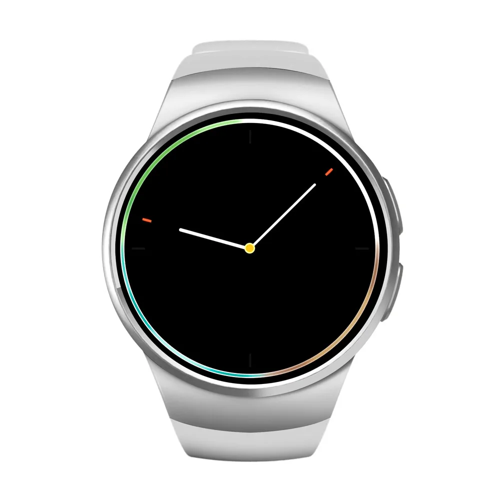 Время владельца KW18 Bluetooth часы Смарт часы Android часы телефон MTK2502c синхронизация уведомления Поддержка SIM TF карта для samsung Xiaomi - Цвет: Серебристый