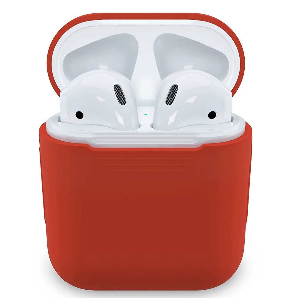 Ascromy Case Protective Silicone Cover Skin for Apple iPhone 7 8 Plus X 10 Airpods Bluetooth Earphone Charging Case Accessories (2)