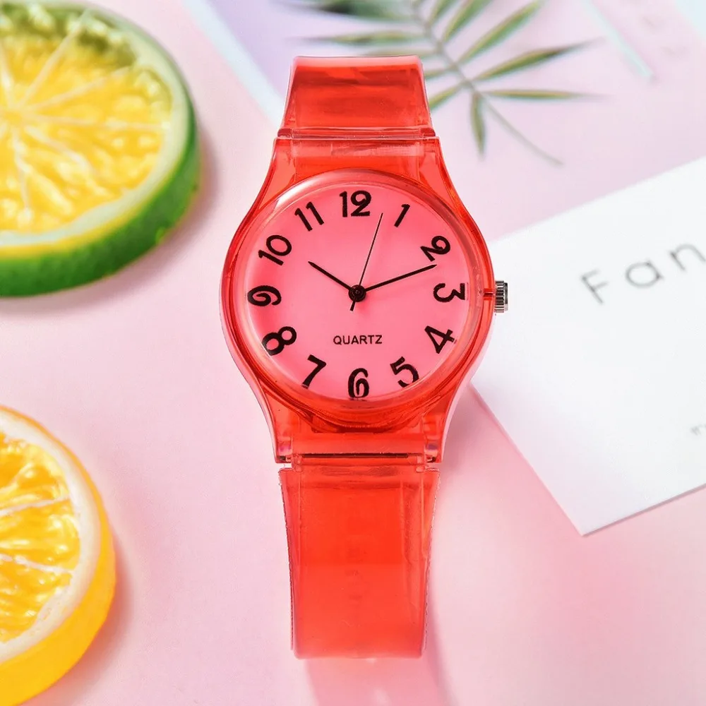 Dropshipping Ladies Silicone Watch Women Casual Rubber Jelly Gel Quartz Clock Bracelet Dress Wrist Watch Relogio Feminino