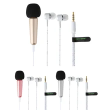 3,5 мм разъем мини портативный микрофон телефон пение микрофон мини ручной микрофон с наушником телефон микрофон 6,5*5 мм