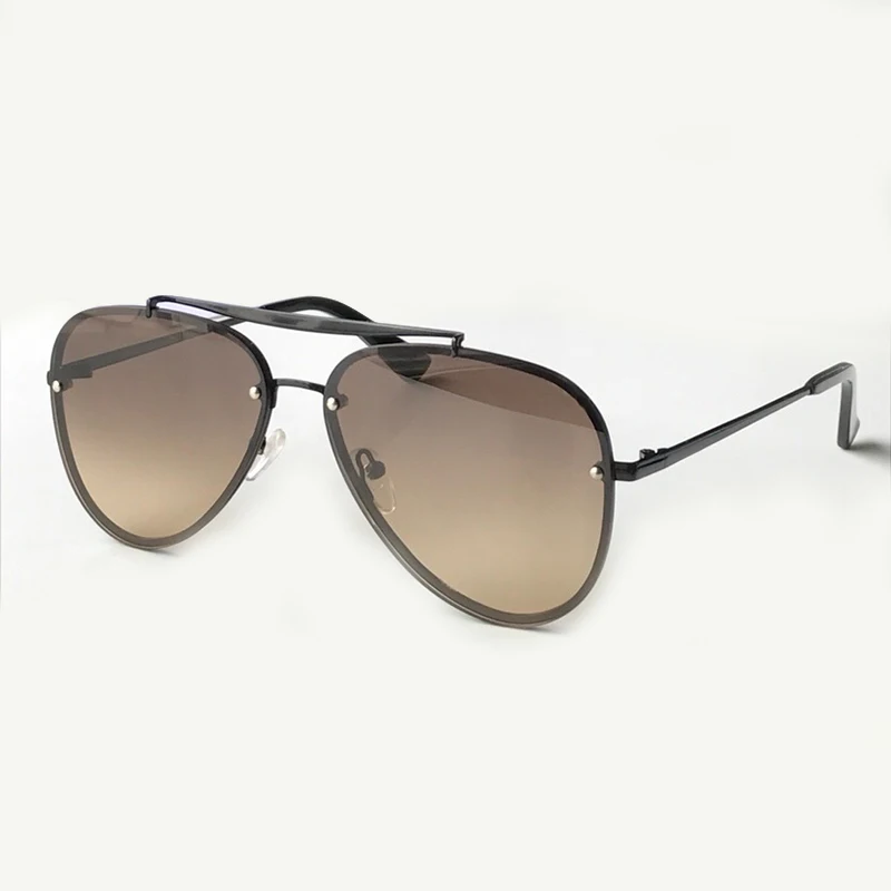 

2019 New Fashion Double Bridge Sunglasses for Women Brand Designer High Quality Alloy frame UV400 Mirror Coating Lens Eyewear