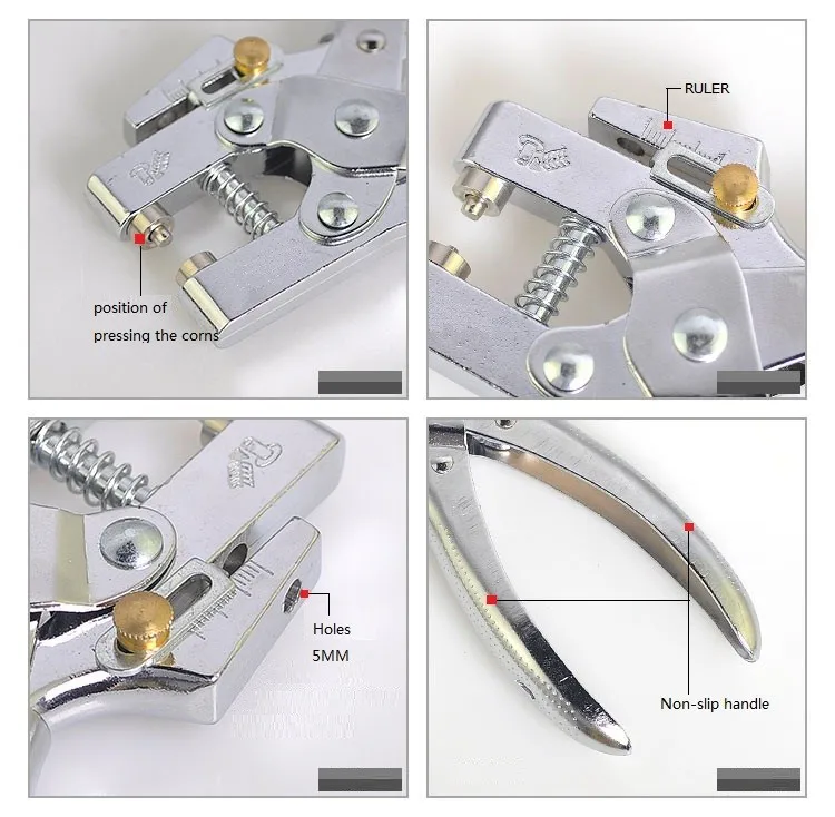 Двойная функция установки Ушков+ отверстие производитель крепежа пресс ушко сеттер ткань оснастки ручной инструмент(подарок 100 шт. кнопки