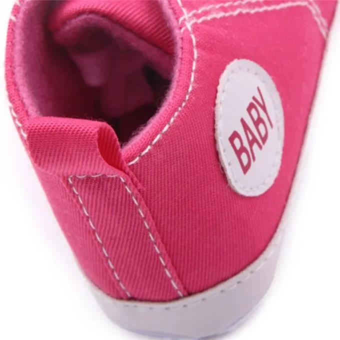 Тканевые Кроссовки для новорожденных детей 0-12 месяцев; мягкая подошва для маленьких мальчиков и девочек; обувь для малышей; 12 цветов