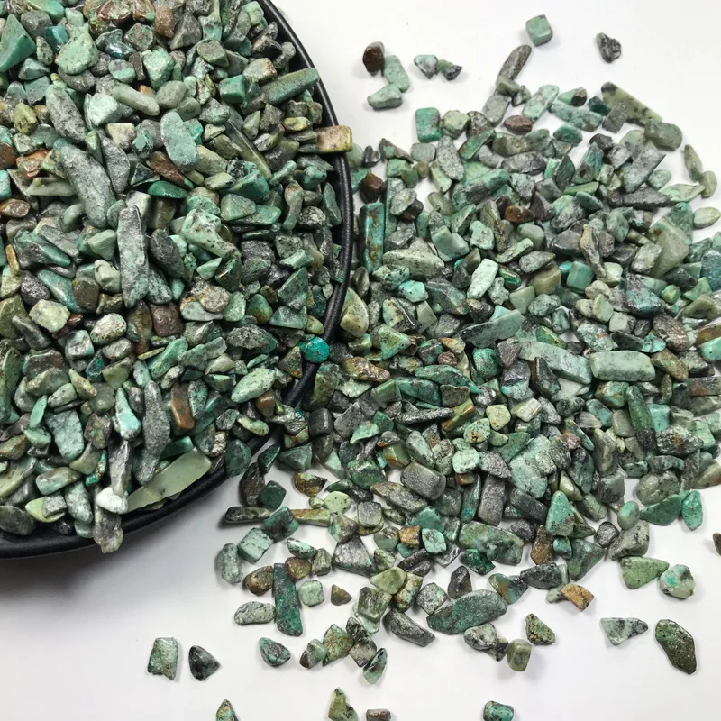 

Wholesale Africa Turquoise Stone Healing Green Crystal Gravel Quartz Mineral Landscape Fish Tank FlowerPot Garden Home Ornament