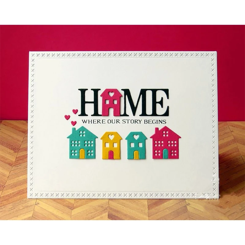 

Unique Home Words Architecture Metal Cutting Dies Stencils for DIY Scrapbooking Decorative Crafts Embossing Paper Cards New 2018