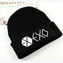 Kpop зимняя шапка exo унисекс exo planet с принтом Skullies& Beanies для женщин и мужчин gorros