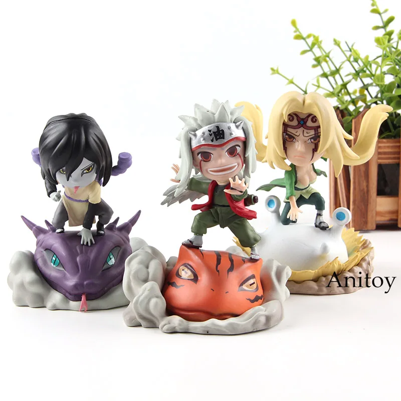 

Naruto Shippuden Action Figures Orochimaru Tsunade Jiraiya Figure Q Version Naruto Statues PVC Collection Model Toys