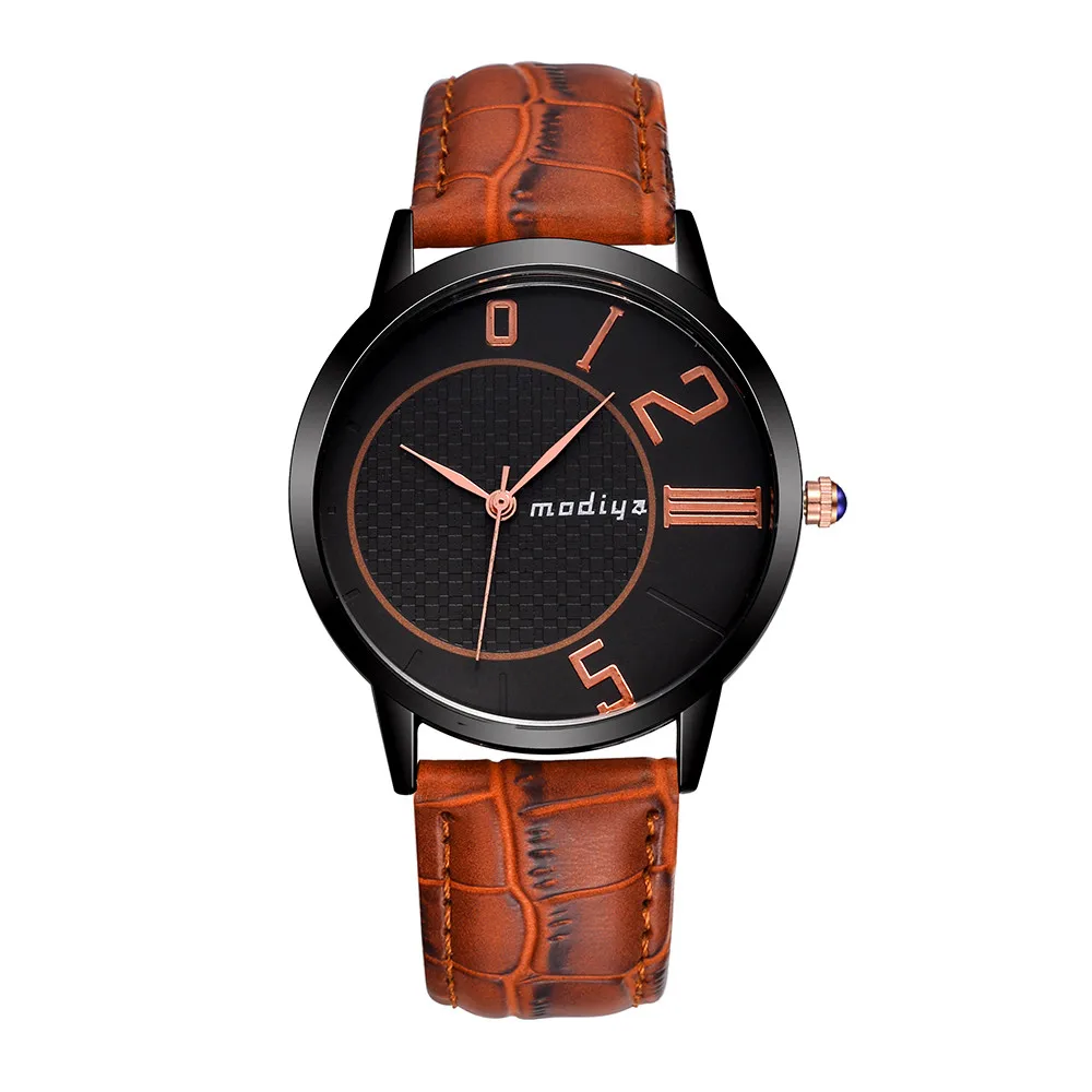 Модные Водонепроницаемый кожаный ремешок аналоговые кварцевые наручные часы пара Водонепроницаемый пара пояса часы