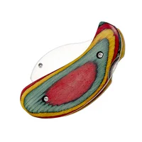 עץ ידית ידית קיפול סכין עץ נירוסטה סכין ציד חיצונית סכיני הישרדות טקטי Couteaux de Chasse Couteau דה Survie (4)