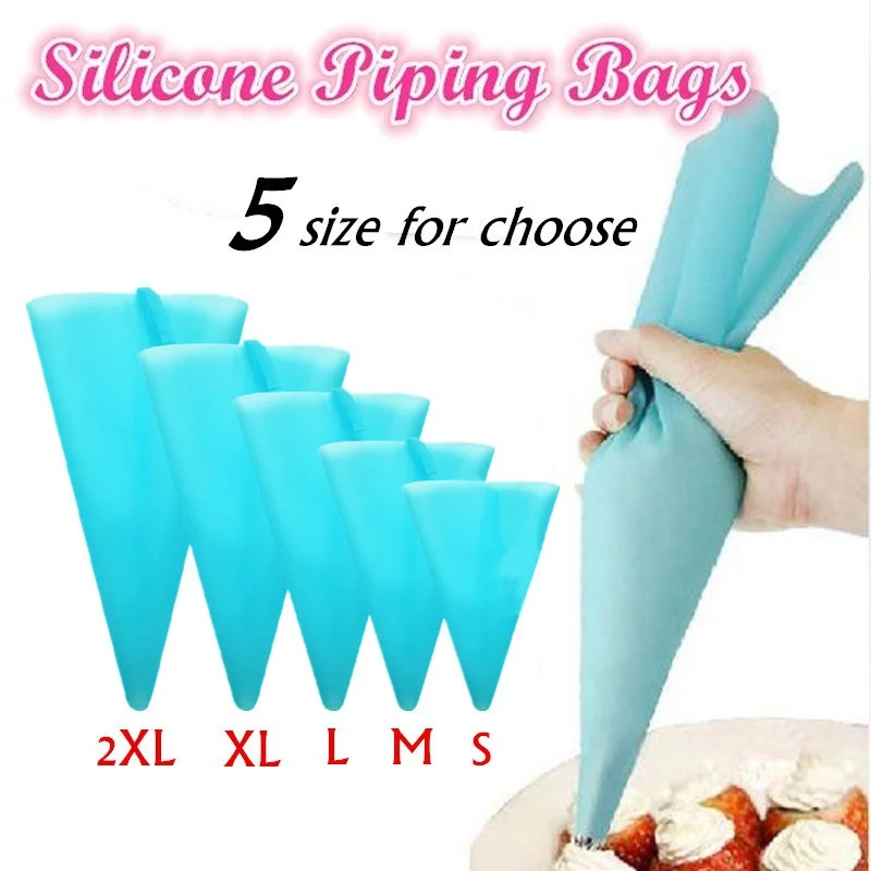 Reusable Silicone Pastry Bag Icing Piping Bags Cream Cake Bake Decorate