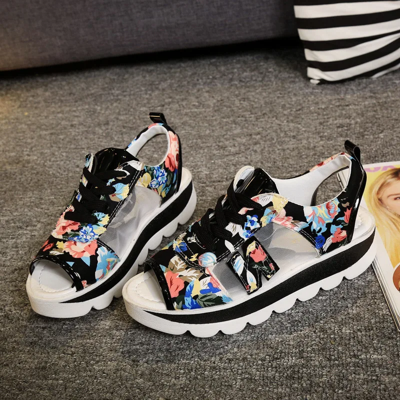 

Sandals Women Summer Low Heel Wedges Fish Mouth Shoes Sandals Female Students Sandals