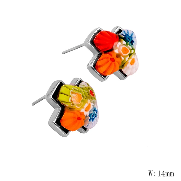

TE-1 Earring with Black White Ceramic Anti-Allergic 316L Stainless Steel Fashion Men Women Casual Dress Earring Jewelry