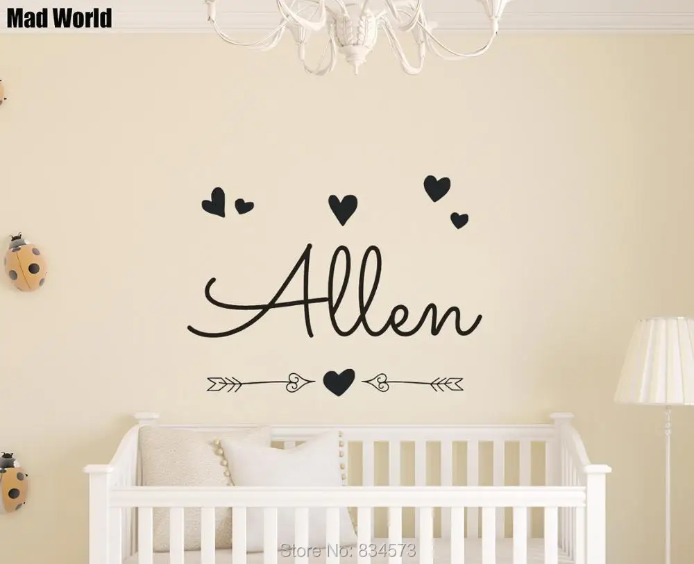Allen Personalised Custom Name Hearts Arrows 56 74w 47 62w 3