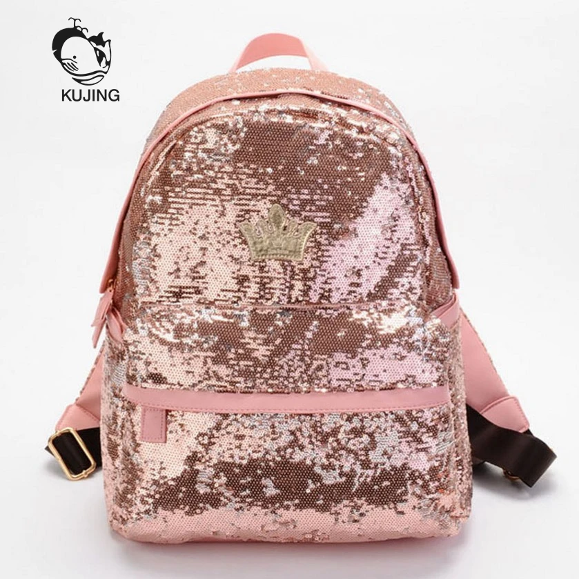 

KUJING Women Backpack Luxury Fashion Women Backpack Sequins High Quality Sequins Backpack High-quality Travel Leisure Backpack