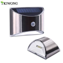 Светодиодный светильник на солнечной батарее с датчиком движения, водонепроницаемый наружный настенный светильник s из нержавеющей стали, ракушка освещение для сада, домашнего использования, новинка