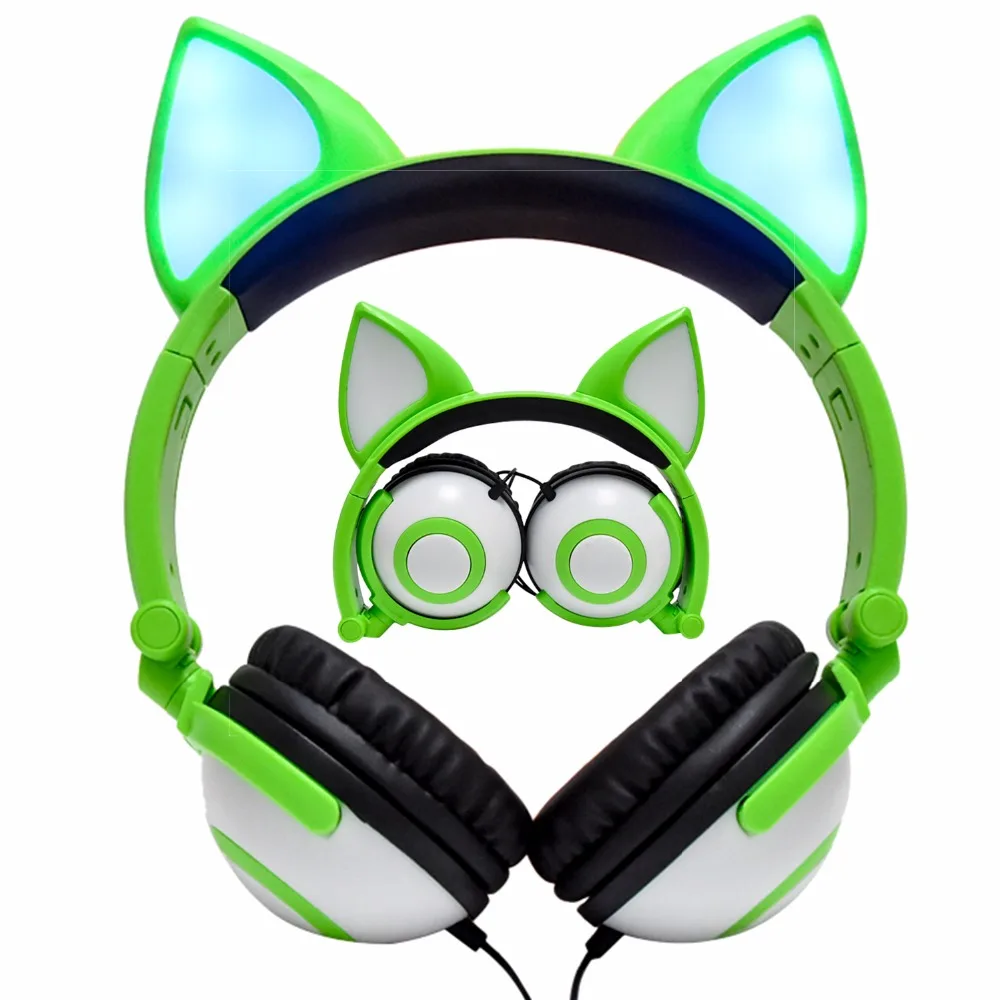 E0071 fox ear headphone green