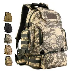 Военный тактический рюкзак большой холщовый армейский штурмовой пакет Водонепроницаемый Открытый мешок рюкзаки для наружного туризма