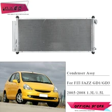 ZUK AC конденсатор кондиционера в сборе запасные части для HONDA FIT Джаз GD1 GD3 1.3L 1.5L 2005 2006 2007 2008 OE#80110-SAA-013
