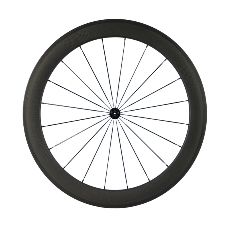 700C 60mm Clincher Road Bike Carbon Wheels 23mm Width Bicycle Wheelset Basalt Braking Surface Powerway R13 hub CN Spoke Wheel