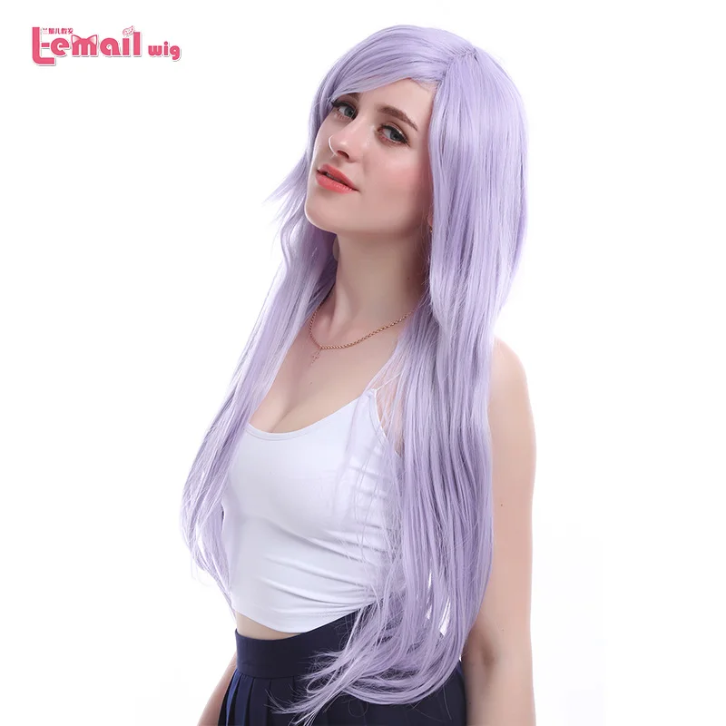 

L-email wig 31.49inch 80cm Long Cosplay Wigs 9 Color Straight Beige Brown Red Synthetic Hair Perucas Cosplay Wig
