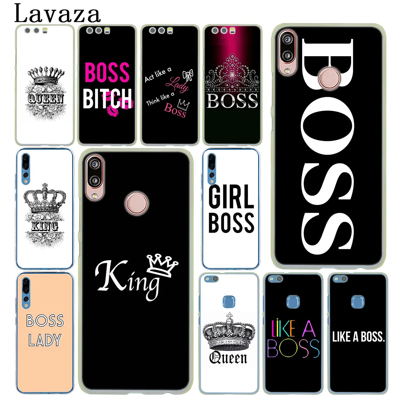 Жесткий чехол для телефона Lavaza boss King queen Huawei Y9 Y7 Prime 2019 2018 Honor 20 8A 8X 8 9 9X 10 Lite 7C 7X 6A 7A Pro |