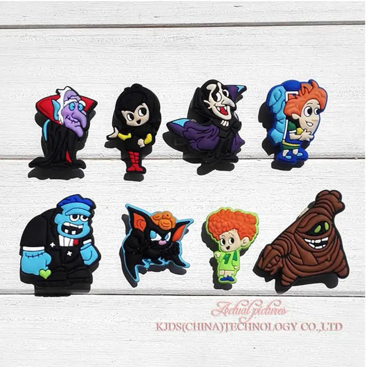 

8PCS/LOT Hotel Transylvania PVC shoe charms shoe accessories shoe buckle for wristbands bracelets croc kids party gift