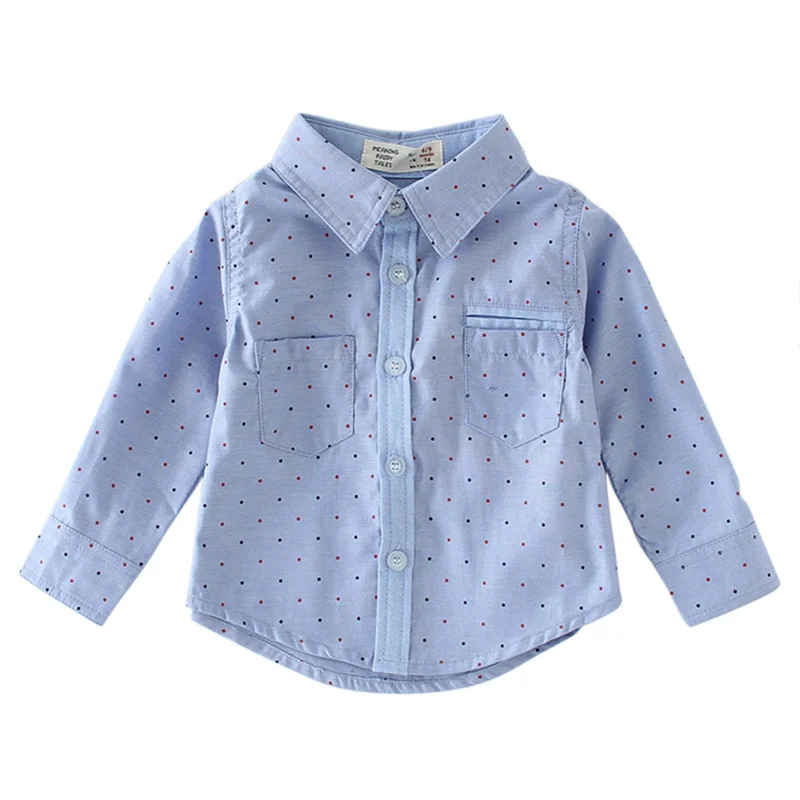 Baby Shirt Long Sleeve New Autumn Baby Boy Shirt Wave Point Fashion Baby Clothes