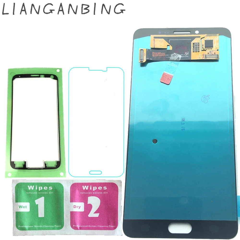 

New Super AMOLED LCD C9 Pro C9000 Display 100% Tested Working Touch Screen Assembly For Samsung Galaxy c9 lcd
