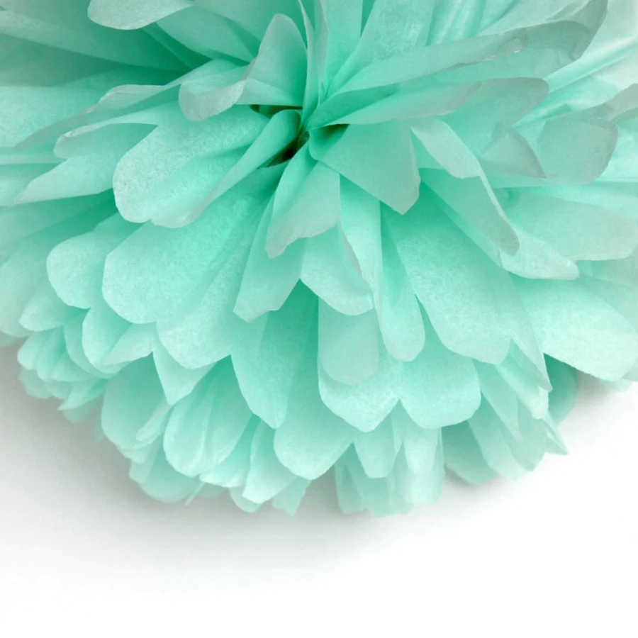 10 штук в лоте мятно-зеленая/Тиффани синяя бумага с помпонами Свадебные садовые домашние подвесные украшения для вечеринки