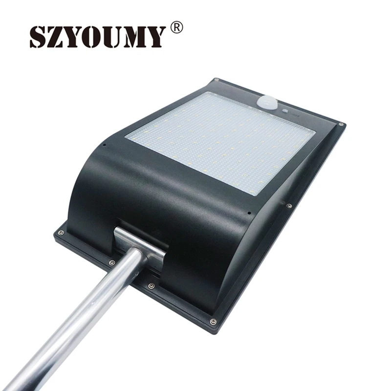 

SZYOUMY 81 LED Solar Street Light 1000lm Waterproof PIR Motion Sensor Solar Power Wall Light Outdoor Security Lamp White 5sets