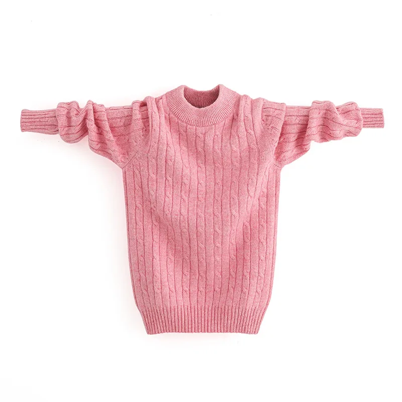 Зимний высококачественный кашемировый свитер для девочек, пуловер, свитер детский теплый Детский кардиган, шерстяной свитер для мальчиков, джемпер 100-170 см
