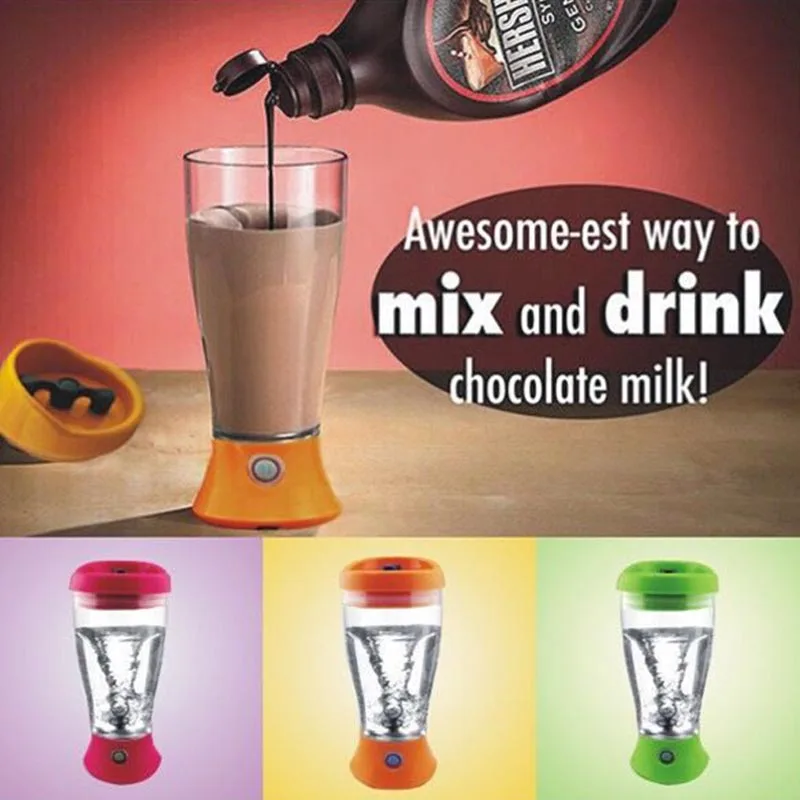 

New Portable Lazy People Automatically Stir Milk Juice Smoothies Electric Vortex Mixing Shaker Bottle Leakproof Kitchen Supplies