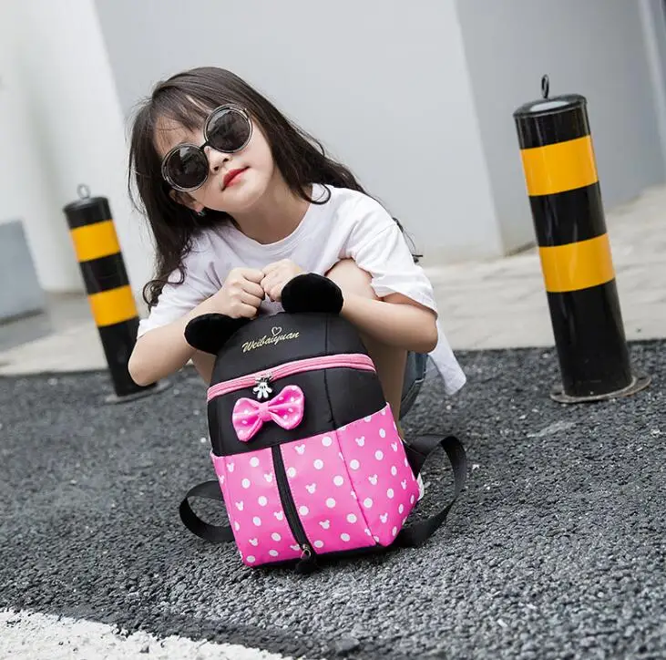 Мультяшный рюкзак с принтом Минни Микки, школьный ранец для детского сада/начальной школы, детские сумки, Infantil Mochila для маленьких девочек - Цвет: photo color