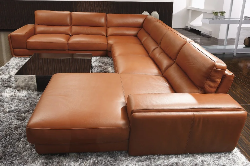 Popular Quality Leather Sofas-Buy Cheap Quality Leather Sofas Lots 2015 high quality leather sofa/living room sofa furniture/sofa set U shape big - Popular Quality Leather Sofas-Buy Cheap Quality Leather Sofas Lots