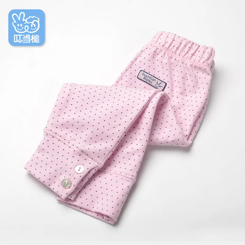 Dinstry/Одежда для маленьких девочек, леггинсы, детские штаны, демисезонные тонкие повседневные штаны принцессы для девочек 0, 1, 2, 3 лет - Цвет: rose with polka dots
