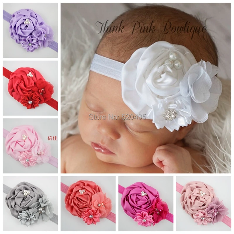 Wholesale12PCS 7/"Mini Bowknot Baby Girl Headband Hair Band Headwear Accessories