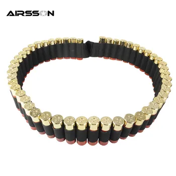 

Tactical 120*5cm 50 Shotgun Shell Bandolier Belt 12 GA 20GA Hunting Ammo Carrier Airsoft Adjustable Rifle Cartridge Belt