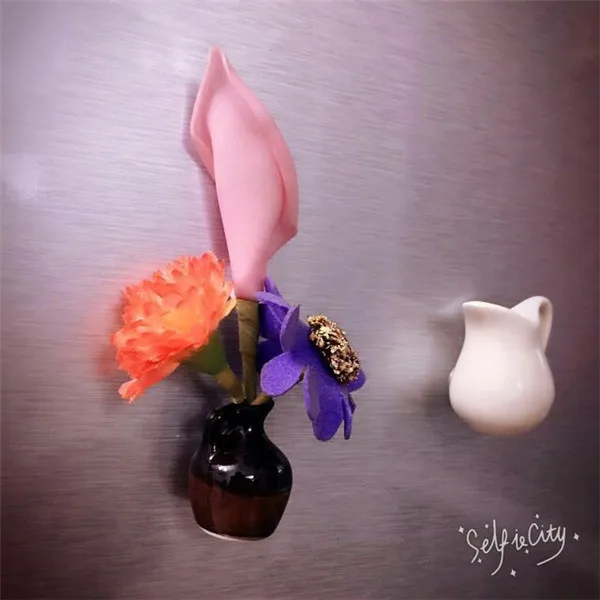Little mini ceramics vases cute flower vases fridge magnets - Buyers Show 12