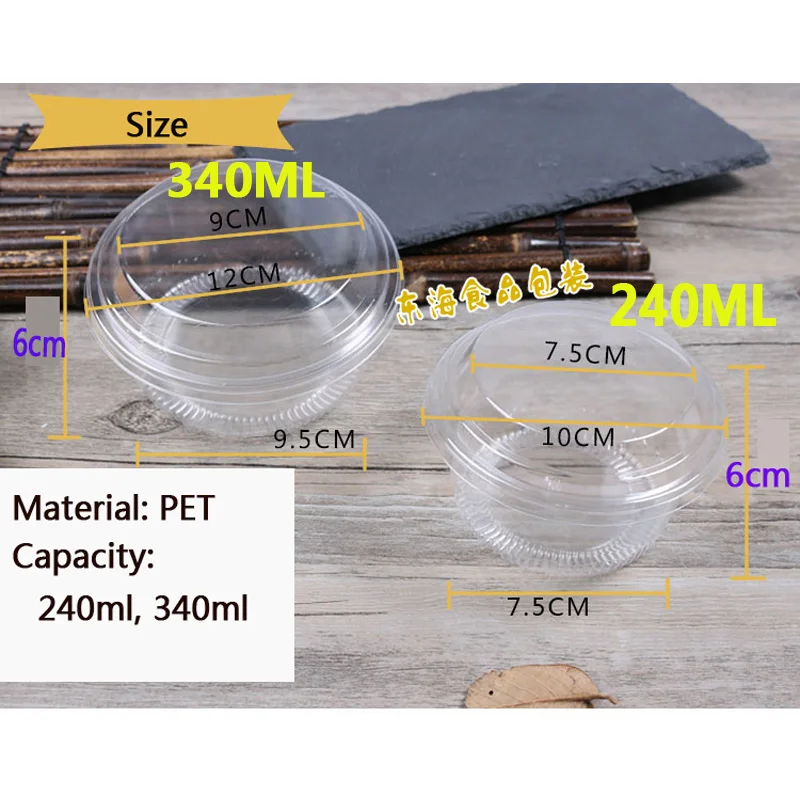 100 набор прозрачная пластиковая упаковка коробка для пудинга льда крем для сыра Тарелка Фруктовый крем упаковка крышечки для йогурта чашки Контейнеры Коробки