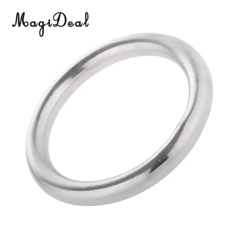 MagiDeal Durable Seamless Stainless Steel O Round Rings Circle Craft Webbing Boat Marine O Ring for Kayak Canoe Rowing Boat Acce