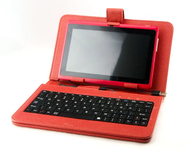 red pretty girl case 7 inch tablet pc keyboard protection shell